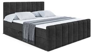 Boxspringbett OTTA-Z Schwarz - Breite: 140 cm - H4