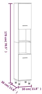 Badezimmerschrank 3004123 Raucheiche Dekor