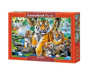 Puzzle Tiger am Bach 1000 Teile Papier - 25 x 5 x 35 cm