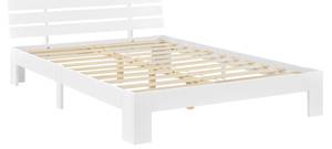 Cadre de Lit Nivala en bois de pin Blanc - Largeur : 144 cm