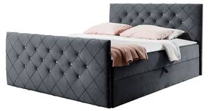 Boxspringbett Malaga Grau - Breite: 144 cm