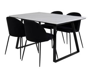 Essgruppe Estelle 45 (5-teilig) Schwarz - Massivholz - 90 x 75 x 140 cm