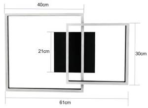 LED Deckenleuchte Martin Schwarz - Metall - 40 x 12 x 61 cm