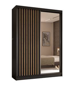 Kleiderschrank LAMELO Schwarz - Eiche - Breite: 150 cm