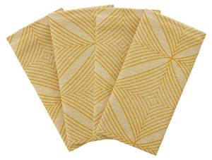 4er Set Geschirrtücher Porto Gelb - Textil - 50 x 1 x 70 cm