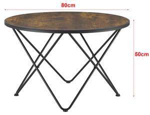 Table basse Goskamark ronde Noir - Bois manufacturé - 80 x 50 x 80 cm