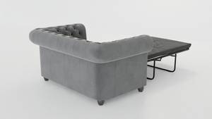 Sofa Karl, 2 sitzer, Chesterfield Grau