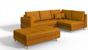 Skandinavische moderne Hocker Amber Gelb