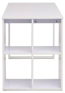 Schreibtisch Weiß - Metall - Massivholz - 120 x 75 x 120 cm