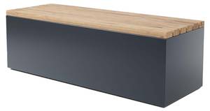 Sitzbank HLO-GUB6 Grau - Metall - Holz teilmassiv - 135 x 45 x 50 cm