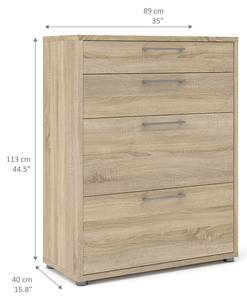 Kommode Prisme Braun - Holz teilmassiv - 89 x 113 x 40 cm