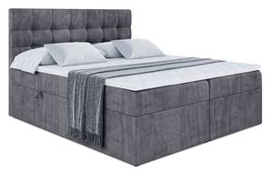 Boxspringbett BERO Steingrau - 160 x 110 cm - H4