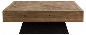 Quadratischer Couchtisch Braun - Holz teilmassiv - 99 x 35 x 99 cm