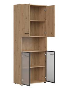 Highboard Space Office Braun - Holzwerkstoff - 80 x 203 x 38 cm