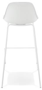 Tabouret De Bar COOKIE Blanc - Métal - 44 x 96 x 44 cm