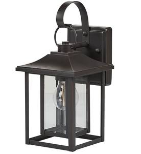 Lampe murale pour l'extérieur ALMOND Noir - Métal - 20 x 34 x 12 cm