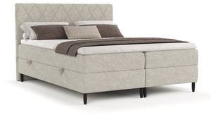 Boxspringbett Gwen Beige - Grau - 180 x 110 x 208 cm - H3