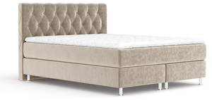 Boxspringbett Otus Beige - Breite: 140 cm