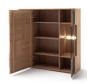 Esszimmer Vera 142 (10-teilig) mit LED Braun - Holzart/Dekor - Holz teilmassiv - 372 x 207 x 37 cm