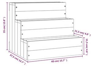 Haustiertreppe 822463 Grau - Holzwerkstoff - 37 x 35 x 40 cm