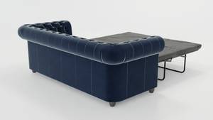 Polstergarnitur Karl 3+2+1, Chesterfield Marineblau