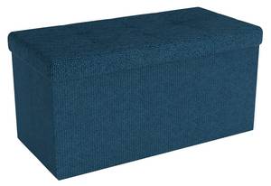 Sitzbank Sitzhocker Sitzwürfel Fußhocker Blau - Textil - 38 x 38 x 76 cm