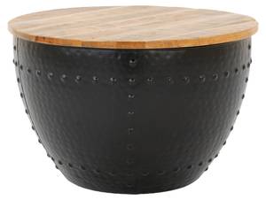 Table basse Ø 61x39cm noir en métal Noir - Métal - 61 x 39 x 61 cm