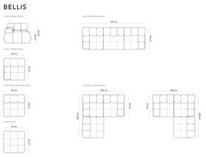 modulares Sofa BELLIS 3 Sitzplätze Schiefergrau