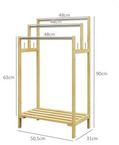 Turmregal 850-311V00ND Braun - Bambus - 31 x 90 x 51 cm