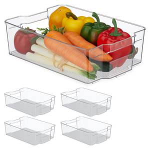 5x Transparenter Kühlschrank Organizer 22 x 5 cm