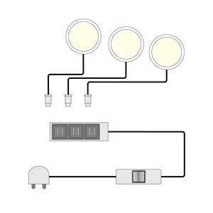 3-delige set LED-onderbouwspots Swap koudwit