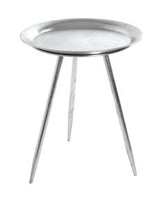 Table basse ronde SHYNA en métal 38cm Argenté - Métal - 38 x 47 x 38 cm