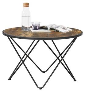 Table basse Goskamark ronde Noir - Bois manufacturé - 80 x 50 x 80 cm