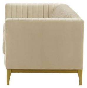 Dreisitzer-Sofa Slender Wood Creme