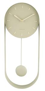 Wanduhr Pendulum Charm Beige - Metall - 20 x 50 x 5 cm
