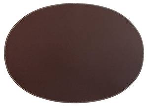 Leder Tischset KANON  oval braun Braun - Echtleder - 34 x 1 x 47 cm