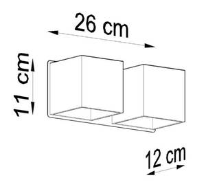 Wandleuchte Quad Weiß - Höhe: 11 cm