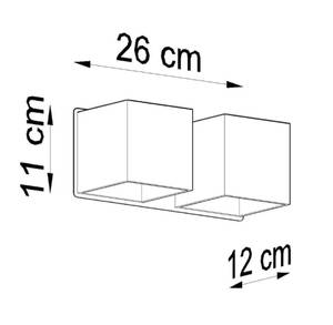 Wandleuchte Quad Grau - Höhe: 11 cm