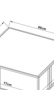 Table basse Kumlinge Blanc - 80 x 40 x 80 cm