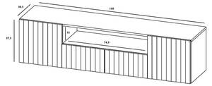 TV-Lowboard Elpis 2 Schwarz