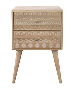 Table de chevet Tiny Marron - Bois massif - 45 x 58 x 35 cm