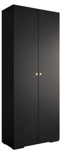 Armoire à portes battantes Inova 2 Noir - Doré - 2 porte