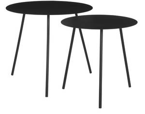 Table d'appoint Pontus (Lot de 2) Noir - Métal - 55 x 45 x 55 cm