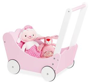 Puppenwagen Jasmin komplett, 4-tlg. Pink - Holzwerkstoff - 31 x 51 x 52 cm