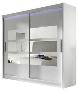 Kleiderschrank London III mit LED Weiß