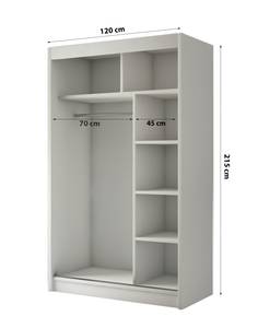 Kleiderschrank Schlafzimmer Keula Braun - Tiefe: 120 cm