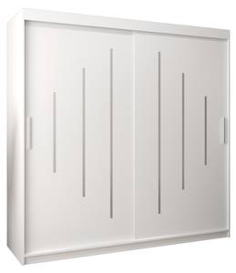 Armoire à portes coulissantes york Blanc - Largeur : 200 cm - 2 porte