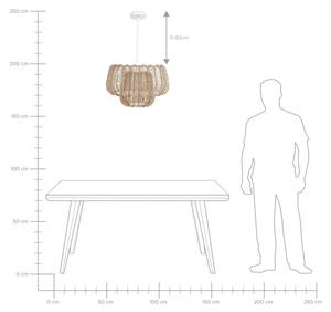 Lampe suspension SAISI Beige - Papier - 48 x 120 x 48 cm