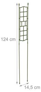 Rankgitter 3er Set 124 cm Grün - Metall - Kunststoff - 15 x 124 x 2 cm