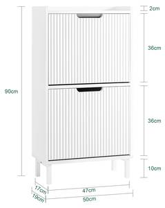 Schuhkipper FSR177-W Weiß - 50 x 90 cm